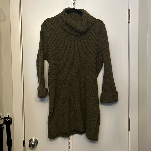 B.Young Cowl Neck Ribbed Sweater Dress - Picture 1 of 3
